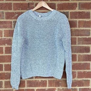 Gap Womens Knit Sweater Blue And White Medium